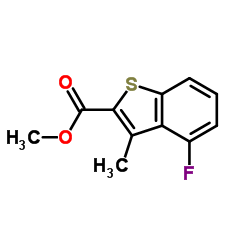 Methyl 4-fluoro-3-methyl-1-benzothiophene-2-carboxylate结构式