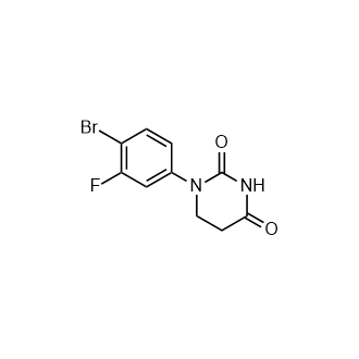 1-(4-溴-3-氟苯基)二氢嘧啶-2,4(1H,3H)-二酮结构式