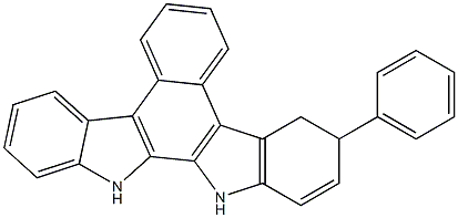 13,14-二氢-13-苯基-苯并[C]吲哚并2,3-A]咔唑结构式