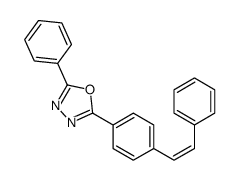 2-phenyl-5-[4-(2-phenylethenyl)phenyl]-1,3,4-oxadiazole结构式