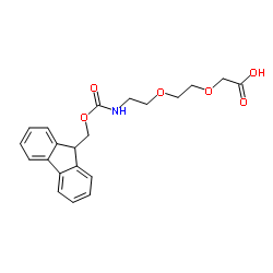 [2-[2-(Fmoc-氨基)乙氧基]乙氧基]乙酸结构式