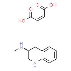 (R)-N-甲基-1,2,3,4-四氢喹啉-3-胺马来酸盐结构式