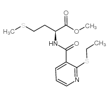 2-([[2-(乙基硫代)-3-吡啶]羰基]氨基)-4-(甲基硫代)丁酸甲酯结构式