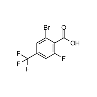 2-溴-6-氟-4-(三氟甲基)苯甲酸结构式