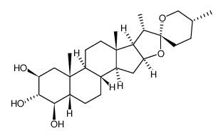 (25R)-5β-Spirostane-2β,3α,4β-triol Structure