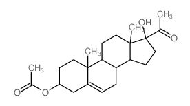 Pregn-5-en-20-one,3-(acetyloxy)-17-hydroxy-, (3b)-结构式