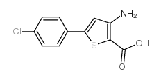 3-氨基-5-(4-氯苯基)噻吩-2-甲酸结构式