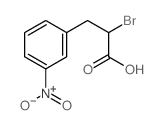 2-bromo-3-(3-nitrophenyl)propanoic acid结构式