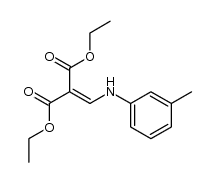 diethyl 2-{[(3-methylphenyl)amino]methylene}propane-1,3-dioate结构式