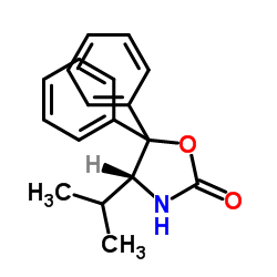 (4R)-(+)-异丙基-5,5-二苯基-2-恶唑烷酮结构式