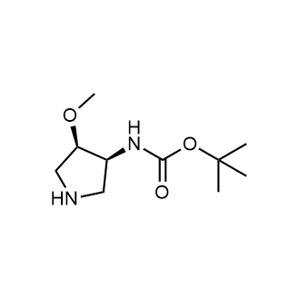 ((3S,4R)-4-甲氧基吡咯烷-3-基)氨基甲酸叔丁酯结构式
