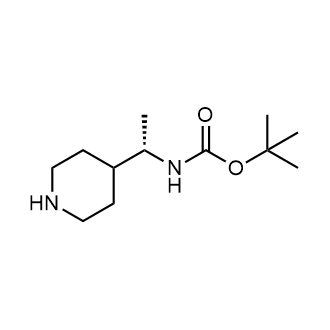 (S)-(1-(哌啶-4-基)乙基)氨基甲酸叔丁酯结构式