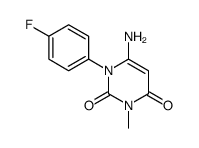 6-氨基-1-(4-氟-苯基)-3-甲基-1H- 嘧啶-2,4-二酮结构式