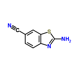 2-氨基-6-氰基苯并噻唑结构式