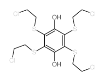 Hydroquinone, tetrakis[ (2-chloroethyl)thio]- structure