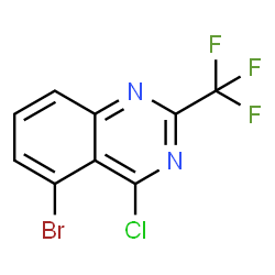 5-溴-4-氯-2-(三氟甲基)喹唑啉结构式