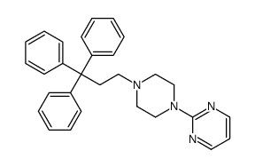 1-(3,3,3-Triphenylpropyl)-4-(2-pyrimidyl)piperazine structure