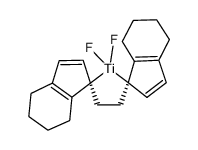 [(R,R)-亚乙基双(4,5,6,7-四氢-1-茚基)]二氟钛(IV)结构式