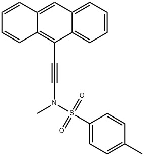 N-(蒽-9-乙炔基)-N,4-二甲基苯磺酰胺结构式