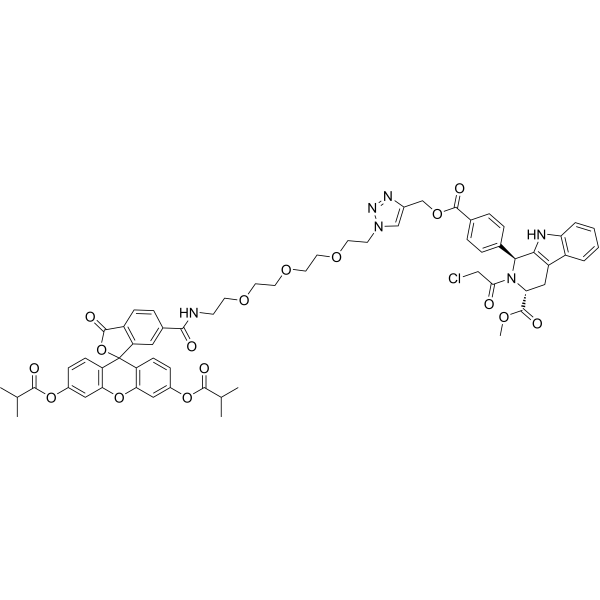 Fluorescein-diisobutyrate-6-amide结构式