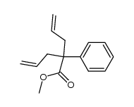 methyl 2-phenyl-2-(prop-2-enyl)pent-4-enoate结构式