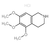 Isoquinoline,1,2,3,4-tetrahydro-5,6,7-trimethoxy-, hydrochloride (1:1) Structure