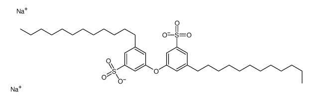 disodium 2,2'(or 3,3')-oxybis[5(or 2)-dodecylbenzenesulphonate] Structure