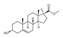 (17S)-3β-hydroxy-21(20=]17)-abeo-pregnen-(5)-oic acid-(20)-methyl ester结构式