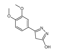 3-(3,4-二甲氧基苯基)-4,5-二氢-1H-吡唑-5-酮结构式