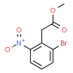 (2-bromo-6-nitro-phenyl)-acetic acid methyl ester结构式