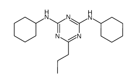 N,N'-dicyclohexyl-6-propyl-[1,3,5]triazine-2,4-diamine Structure