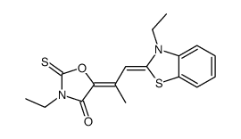 3-ethyl-5-[2-(3-ethyl-(3H)-benzothiazol-2-ylidene)-1-methylethylidene]-2-thioxooxazolidine-4-one结构式