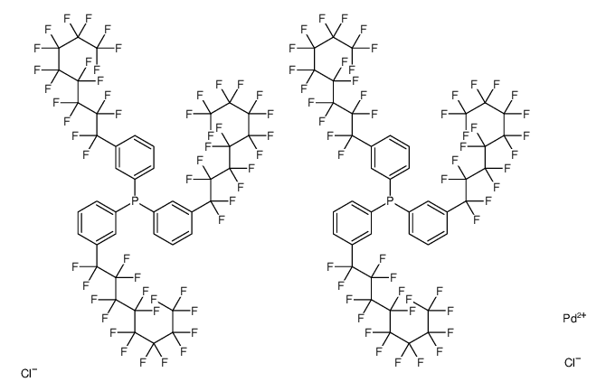 双[三(3-(十七氟辛基)苯基)膦]二氯化钯(II)结构式