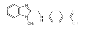 4-{[(1-甲基-1H-苯并咪唑-2-基)甲基]氨基}苯甲酸结构式