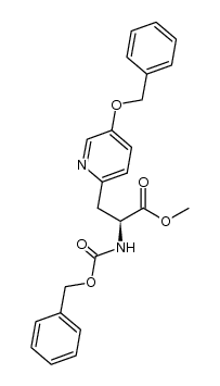 (S)-methyl 2-(((benzyloxy)carbonyl)amino)-3-(5-(benzyloxy)pyridin-2-yl)propanoate结构式