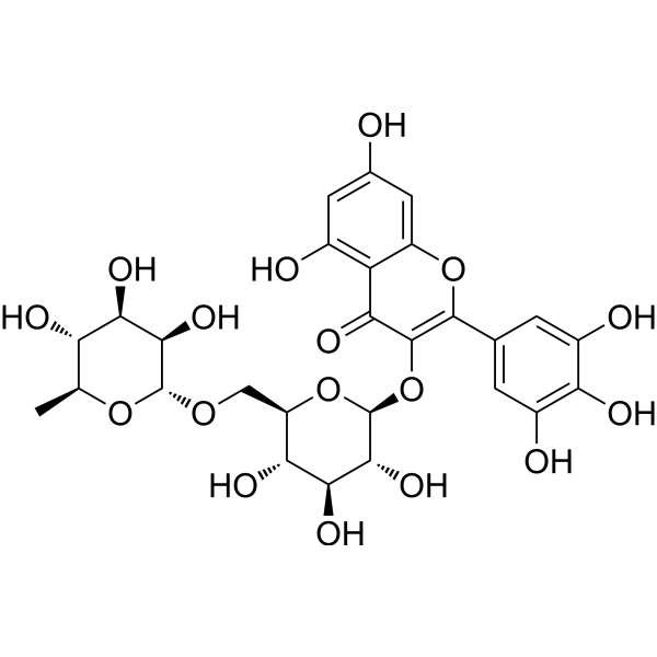 杨梅素-3-芸香糖苷结构式