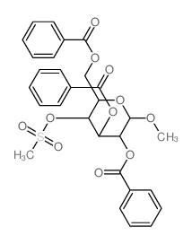 a-D-Galactopyranoside, methyl, 2,3,6-tribenzoate4-methanesulfonate结构式