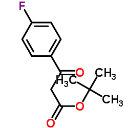 2-Methyl-2-propanyl 3-(4-fluorophenyl)-3-oxopropanoate结构式