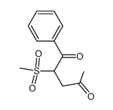 2-(methylsulfonyl)-1-phenylpentane-1,4-dione Structure