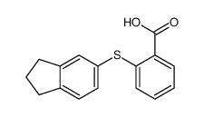 2-(2,3-dihydro-1H-inden-5-ylsulfanyl)benzoic acid结构式