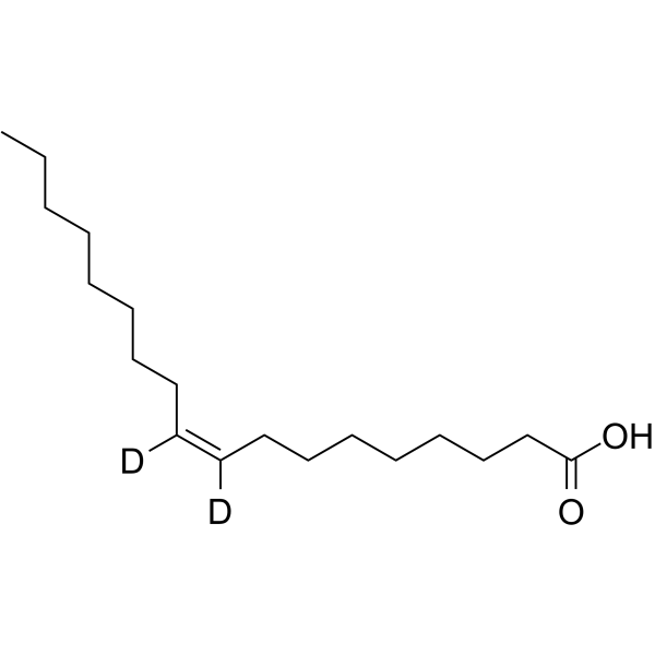 氘代油酸(9,10-D2)结构式