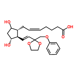 (Z)-7-[(1R,2R,3R,5S)-3,5-dihydroxy-2-[(E)-2-[2-(phenoxymethyl)-1,3-dioxolan-2-yl]ethenyl]cyclopentyl]hept-5-enoic acid Structure