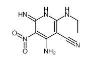 4,6-diamino-2-(ethylamino)-5-nitropyridine-3-carbonitrile结构式