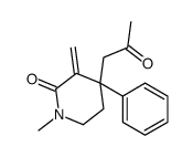 1-methyl-3-methylidene-4-(2-oxopropyl)-4-phenylpiperidin-2-one Structure