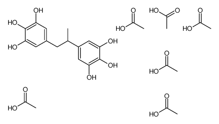 acetic acid,5-[2-(3,4,5-trihydroxyphenyl)propyl]benzene-1,2,3-triol Structure