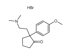 2-(4-methoxyphenyl)-2-[2-(dimethylamino)ethyl]cyclopentanone hydrobromide Structure