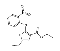 5-ethyl-2-(2-nitro-anilino)-thiophene-3-carboxylic acid ethyl ester Structure