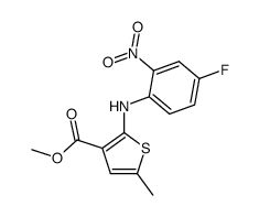 2-(4-fluoro-2-nitro-anilino)-5-methyl-thiophene-3-carboxylic acid methyl ester Structure
