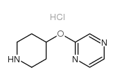 2-(Piperidin-4-yloxy)pyrazine, HCl Structure