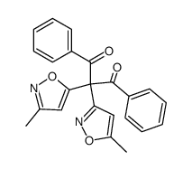 2-(3-methyl-isoxazol-5-yl)-2-(5-methyl-isoxazol-3-yl)-1,3-diphenyl-propane-1,3-dione Structure